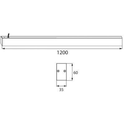 Oprawa liniowa LORIEN 120CM 23W 2650LM 4000K neutralna biel CZARNA C26-LOR-23BL-4K BEMKO (C26-LOR-23BL-4K)